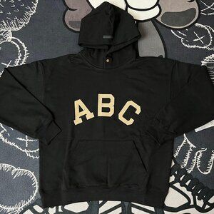 Fear of God Black Printed Hoodie